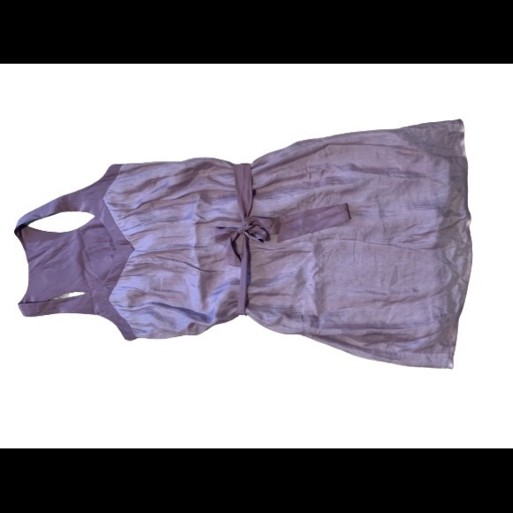 DREAM CULTURE Pink and Purple Silk & Linen Racerback Mini Dress-S - Picture 9 of 13